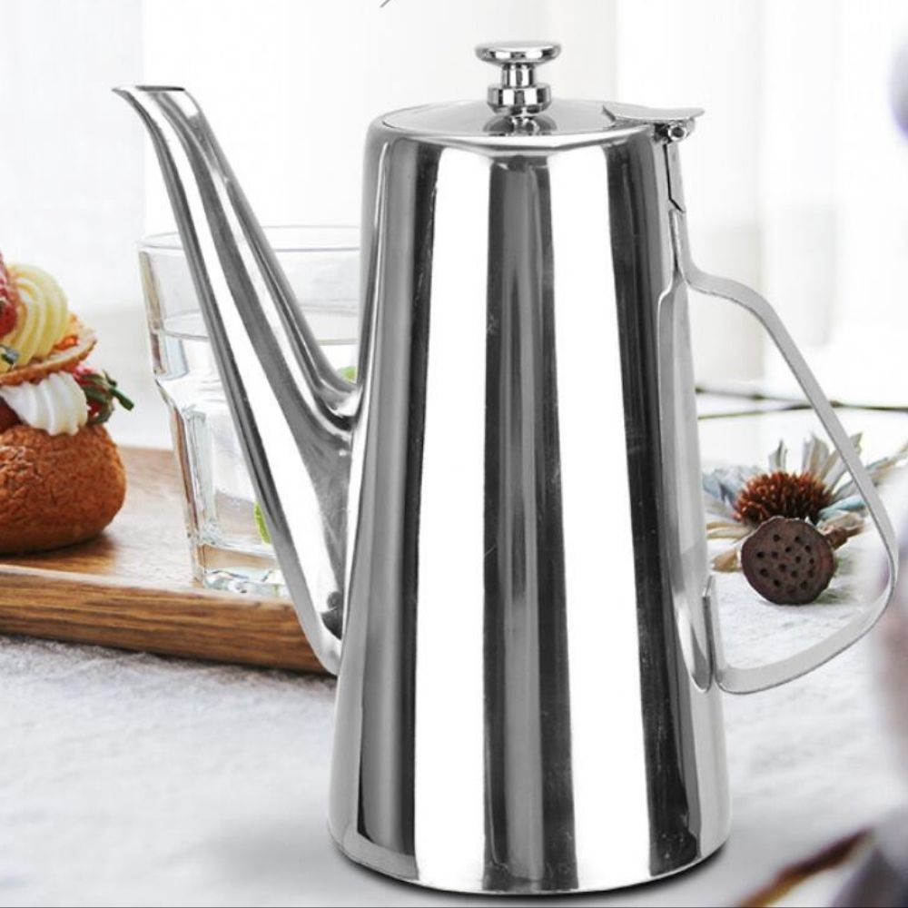 2L Stainless Steel Teapot Kitchen Flip Lid Pot 不锈钢长嘴壶| 欢迎